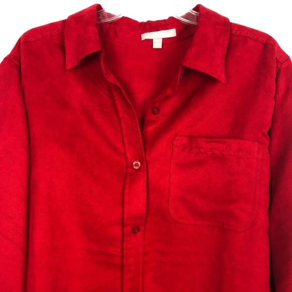 Woman Within Button Front Shirt Womens 1X Relaxed Holiday Christmas Party Event - Picture 3 of 10